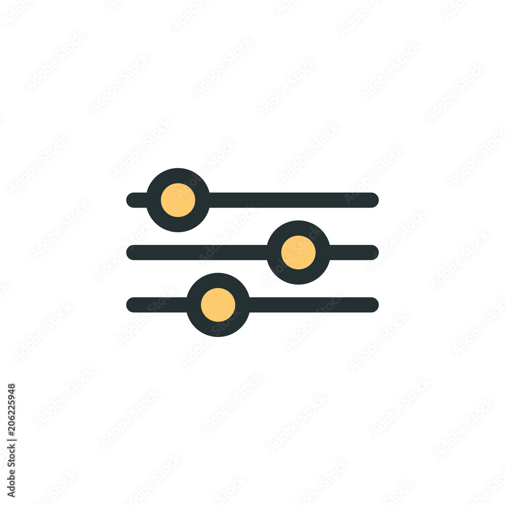 Aufkleber audio mixer icon. element of web icon with one color for mobile concept and web apps. isolated audio