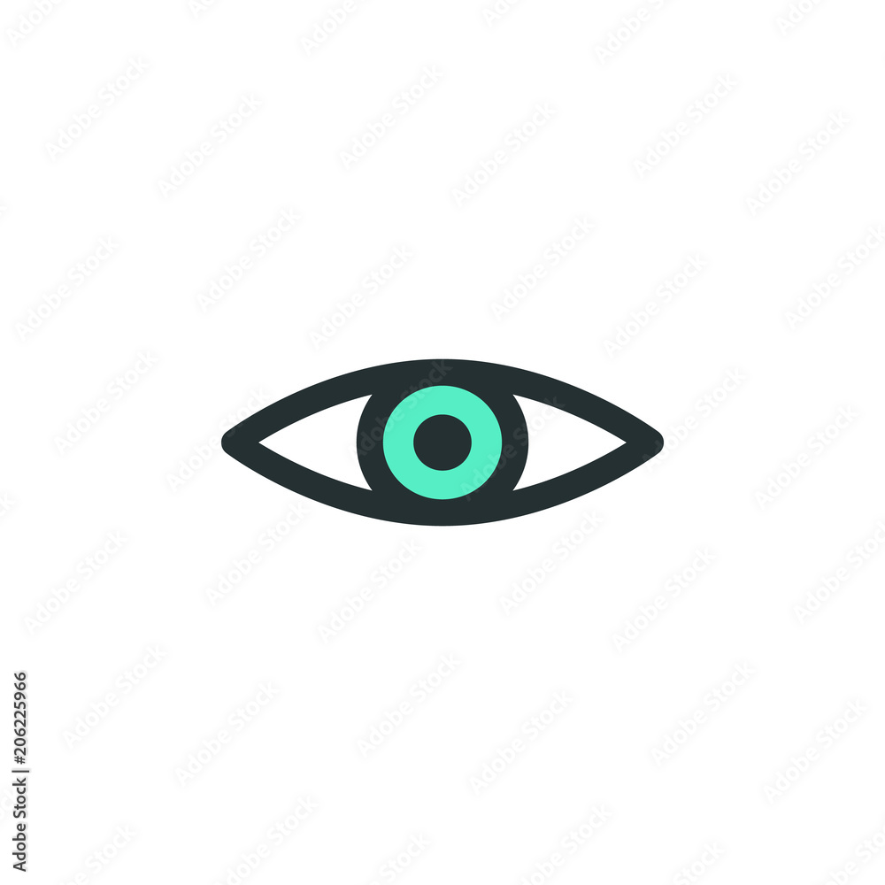 Aufkleber eye icon. element of web icon with one color for mobile concept and web apps. isolated eye icon can 