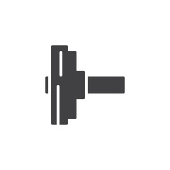 Weight for fitness gym vector icon. filled flat sign for mobile concept and web design. Dumbbell simple solid icon. Symbol, logo illustration. Pixel perfect vector graphics