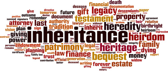 Inheritance word cloud