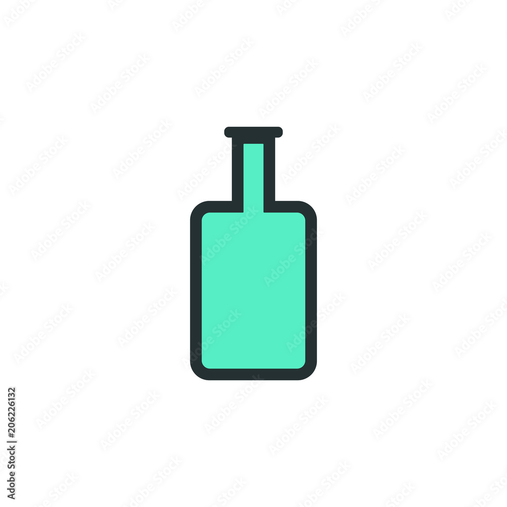Aufkleber bottle icon. element of web icon with one color for mobile concept and web apps. isolated bottle ico
