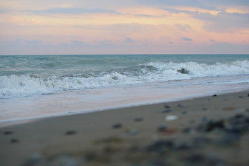 fantastic sunset on the sea