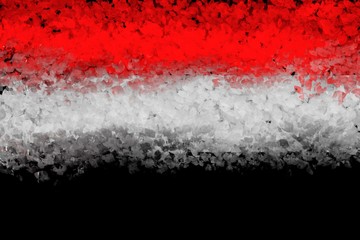 National flag of Syria from thick colored on a black background