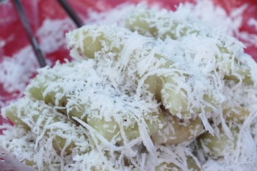 Sticky rice with coconut delicious ,Thai dessert
