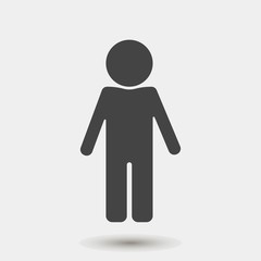 Vector icon of a standing man.