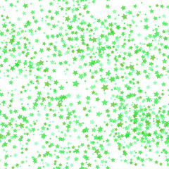 Set of Green Stars. Seamless Starry Pattern.