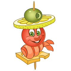 Salmon fish canape. Appetizer or snack idea. 