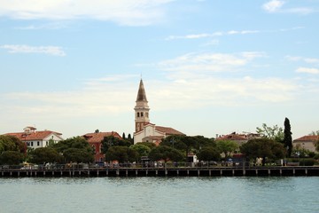Naklejka premium Kleiner Ort in der Lagune von Venedig.