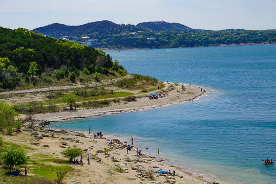 The Shore of Canyon Lake, Texas from Overlook Park