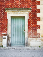 Front view of the entrance door