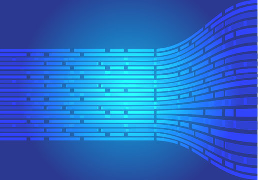 Abstract blue line flow side data light motion design modern futuristic background vector illustration.