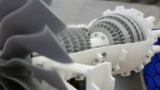 Turbine Engine Profile. Aviation Technologies. A 3D printer was used for production.