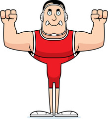 Cartoon Angry Wrestler
