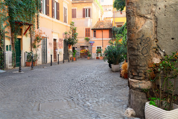 street in Trastevere, Rome, Italy