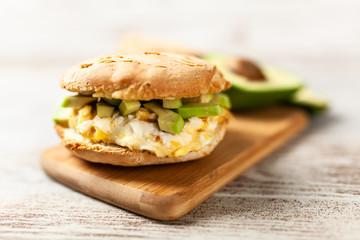 Avocado and egg sandwich