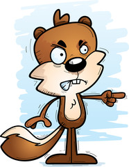 Angry Cartoon Male Squirrel