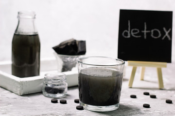 activated charcoal detox cold drink