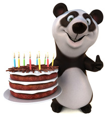 Fun panda - 3d illustration © Julien Tromeur