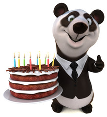 Fun panda - 3d illustration © Julien Tromeur