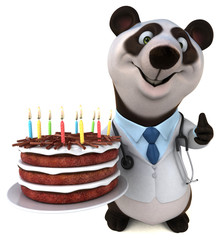 Fun panda - 3d illustration © Julien Tromeur