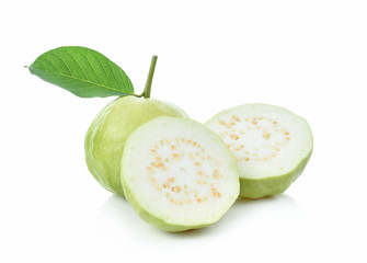 Guava on white background