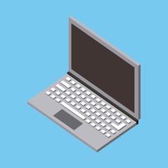 computing storage data blue background vector illustration isometric