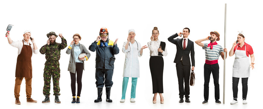 Montage about different professions