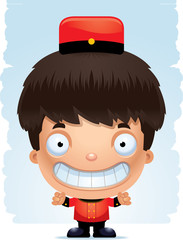 Cartoon Boy Bellhop Smiling