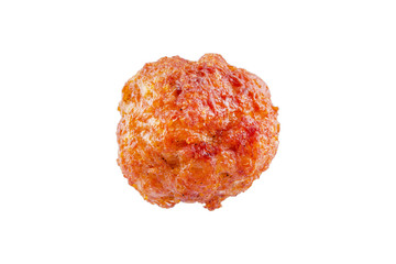 fried chicken ball isolated on white background - clipping paths