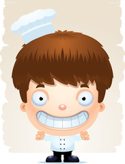 Cartoon Boy Chef Smiling
