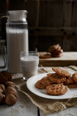 Cookies on wooden table top