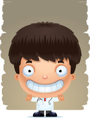 Smiling Cartoon Boy Doctor