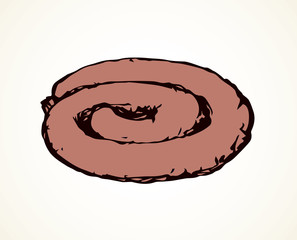 Sausage. Vector drawing