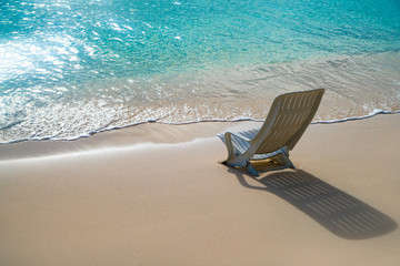 chaise lounge on the beach