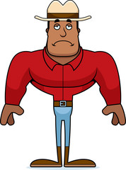 Cartoon Sad Cowboy