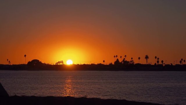Sunset in San Diego bay Time Lapse in 4K