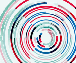 Circular lines, circles, geometric abstract background
