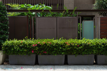street wall background ,Industrial background, empty grunge urban street with warehouse brick wall