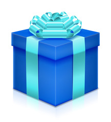 gift box with bow and ribbon stock vector illustration