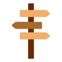 Isolated campign travel sign