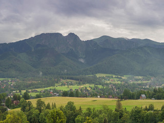 Fototapeta na wymiar Tatras, mountain ridge in Zakopane, Poland