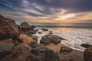 Cloudy Point Dume Sunset
