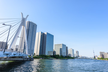 Obraz premium 中央大橋からの眺め Sumida river