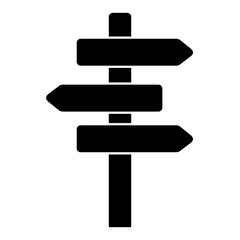 Isolated campign travel sign