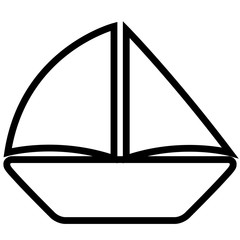 Isoalted sailboat icon