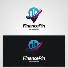 Finance Pin Logo Designs Template