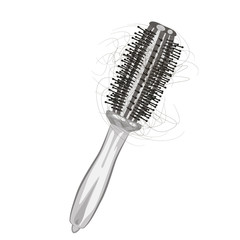 Brush Hair loss. Vector illustration