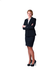 business woman isolated portrait. successful and beautifu. in official suit. office work