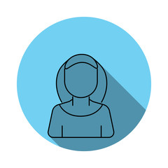 nun avatar icon. Elements of avatar in flat blue colored icon. Premium quality graphic design icon. Simple icon for websites, web design, mobile app, info graphics