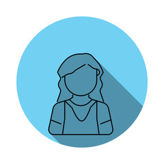 garden woman avatar icon. Elements of avatar in flat blue colored icon. Premium quality graphic design icon. Simple icon for websites, web design, mobile app, info graphics